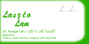 laszlo lam business card